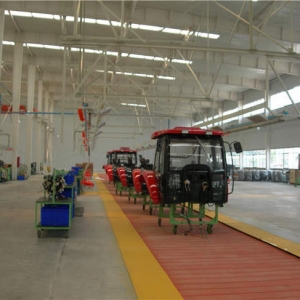 Tractor cab assembly line